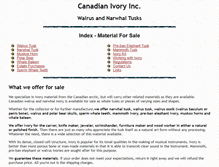 Tablet Screenshot of canadianivory.com